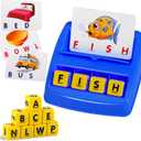 Matching Letter Game, Spelling Word and Increases Memory, Early Learning Educational Toy for Preschool & Kindergarten Kids Over 3-8 Years Old
