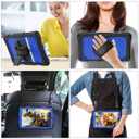 SEYMAC stock Case for Samsung Galaxy Tab A7 10.4 2022/2020 (T503/T509/T500/T505/T507) with Screen Protector, 360 Rotating Stand & Hand Strap, Drop-Proof Case, Blue/Black