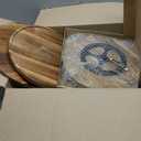 4 x 12" Acacia Wood Lazy Susan Organizer Kitchen Turntable for Cabinet Pantry Table Organization,2 Pack