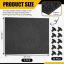 Pangda 2 Pack ABS Plastic Sheet 24" x 36" x 1/16" Black Rigid Thermoplastic Board Dual Sided with Screws Moldable Plastic Panel Thermoform Sheet for DIY Projects Signs Automotive Handcrafts