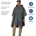 FROGG TOGGS Ultra-lite2 Waterproof, Breathable Rain Poncho, Adult and Youth Sizes (Black, One Size)
