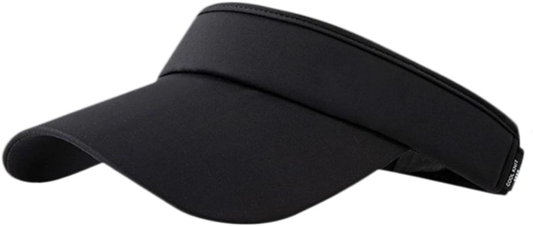 YINWANBB Sport Visor Sun Visor hat for Women and Men - Black Baseball Cap Women with Sun Protection Hats for Golf,Tennis Running Adjustable for Mens Baseball Cap (Black)