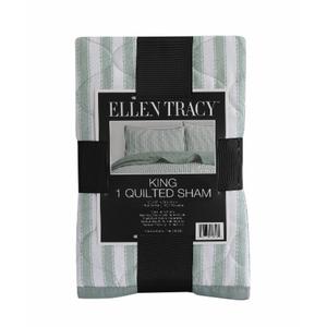 Ellen Tracy™ Stripe Single King Quilted Sham - Green, 20 x 26