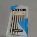 NITITOP Compatible for iPhone 17 Pro Max Case Cute Stylish Line Stripe Pattern Design for Women Girls Soft TPU Shockproof Full Camera Protective Phone Cover - White Black