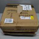 FURWOO Adjustable Swivel Barstool, White, PU Leather, 32cm Diameter, 220lbs Maximum Load