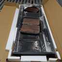 Huuger 47 Inch Computer Desk with 8 Fabric Drawers, Office Desk Work Desk for Home Office, Study, Gaming Desk with Drawers, Large Storage, Rustic Brown