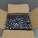 A ANLEOLIFE 40FT Flexible Plastic Landscape Edging Coil, 5" Black Garden Border for Yard, Flower Beds & Pathways, Anti-UV, 12 Stakes for Easy Install
