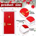20 Pcs Christmas Elf Fairy Doors Decorations Enchanted Elf Doors Tiny Outdoor Xmas Decor Wooden Tiny Miniature for Girls Xmas Accessories Fairy Tale(Red)(Red)