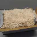 Snugglesinto Dogs/Cats Bed Mats, Dog Pad Washable Removable Couch Cover with Anti-Slip Back, Plush Long Fur Mat, Perfect for Small, Medium and Large Dogs.(Beige, 52"x82")