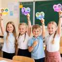 24PCS Kids Friendship Bracelets with Gift Cards, Colorful Heart Bead Adjustable Bracelets, Girls Party Favors Supplies Classroom Prizes Exchange Gifts Little Girls Play Jewelry