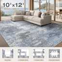 Washable 10x12 Area Rugs for Living Room: Abstract Modern Home Decor Rug