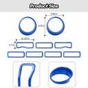 Blue Grill Inserts for 2024 2025+ Jeep Wrangler JL Grille Cover & Headlight Cover Trim Accessories
