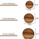 15.7 Inch Round Wooden Decorative Serving Tray for Coffee Table and Home Decor, Round Wood Tray for Table Centerpiece, Small Candle Tray, Acacia, Appetizer Charcuterie Board