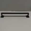 Towel Bar for Bathroom 20 Inch Matte Black Towel Holder 12/16/20/24/28/32/36 Inch Stainless Steel SUS304 Rustproof Towel Rack Modern Square Towel Rod for Bathroom Wall (1, Matte Black, 20 Inch)