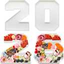 2026 Plastic Fillable Charcuterie Number Letter Shaped Serving Tray, Waterproof Food Dish Plate, 10 inch, New Year Graduation Party Treat (2026)