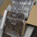 Magazine Rack Metal and Wood Magazine File Holder Practical Mail Organizer Space Saving File Storage Basket for Home Office Bedroom Living Room US(1,Darkwood)