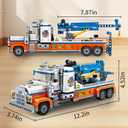 Tow Truck Building Kit 781 PCS, Crane Semi and Trailer Car Transporter, Construction Vehicles Building Blocks Set, Rescue Cars Compatible with Lego Truck, Gift for Boys Age 6-12 8-14 & Girls