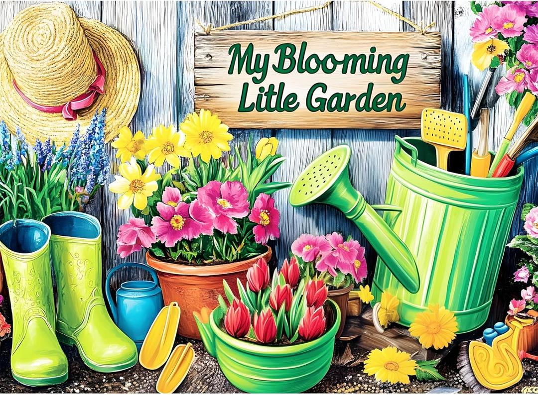 300 Piece Puzzle for Adults,Jigsaw Puzzles 300 Pieces Flower Garden Puzzle for Adult Kids Elderly Plant Jigsaw Puzzles for Adults 300 Pieces Premium Cardboard Puzzles Birthday Party Gift