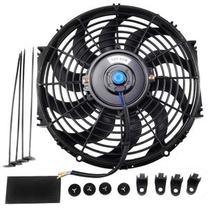 Ucreative 12 Inch High Performance 12V Slim Electric Cooling Radiator Fan with Mounting Kit Universal Fit