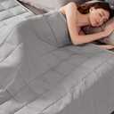 Weighted Blanket Queen Size (60"x80" 15lbs),Ultra Soft and Cozy Cooling Weighted Blanket Queen Size for Adult,Heavy Blanket with Machine Washable Soft Blanket, Stone Grey