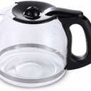 12-Cup Glass Replacement Carafe for Mr. Coffee Model #SK12, SK13, EHX23, JWX31, SJX23, SJX39 (Black, Replaces PLD12-RB)