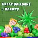 Green Balloon Arch Garland Kit with Green Red Orange Blue Foil Balloons for Baby Shower Birthday Party Decorations