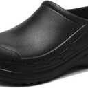 Chef Shoes Men Women Non Slip Work Shoes Water Proof Closed Toe Clogs for Nurse Kitchen Restaurant Food Service, Size 15 Women/13 Men (Black)