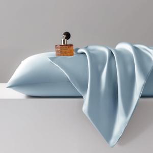 Bedsure King Size Satin Pillowcase Set of 2 - Celestial Blue Silky Pillow Cases for Hair and Skin with Envelope Closure, Similar to Silk Pillow Cases, Gifts for Women Men, 20x36 Inches