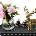 dwellington Wooden Farmhouse Decorative Tray, 12in Rustic Beaded Tray for Living Room Decor, Kitchen Table Dcor, Oval Coffee Table Serving Tray (Black)