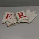 Whaline Christmas Burlap Banner Felt Merry Christmas Banner Pre-Assembled White Red Xmas Bunting Garland Celebration Hanging Decorations for Christmas Party Supplies Home Decoration