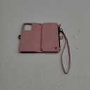 ZiFoldy for iPhone 16 Pro (6.3") Case Wallet with RFID Blocking 2-Zipper Pockets & 8-Credit Card Holder Slots & Wrist Strap | Vintage Soft PU Leather Magnetic Snap Flip Protective Phone Cover, Pink