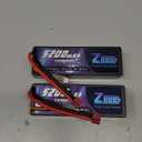 Zeee 7.4V Lipo Battery 2S 50C 5200mAh Lipos Hard Case with T Connector for RC Car Trucks 1/8 1/10 RC Vehicles(2 Packs)
