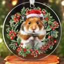 Hamster Ornaments - Hamster Christmas Ornaments - Hamsters Gifts for Women, Lovers, Girls - Cute Acrylic Animal Christmas Ornament 2025