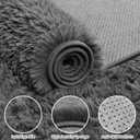 8x10 Area Rugs for Living Room: Ultra Soft Fluffy Shag Grey Rugs for Bedroom, Non-Slip Large Fuzzy Plush Rug Indoor Floor Carpet for Nursery Kids Boys Girls Room, Dorms, Playroom, Modern Home Decor