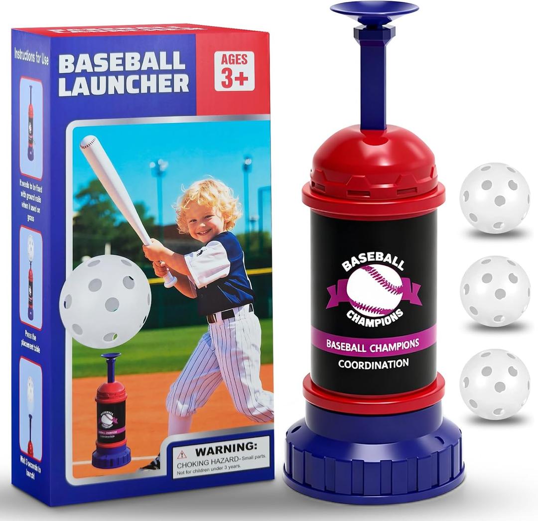 Baseball Training Tee Ball Popper,Pop Up Baseball Trainer,Hitting Tee for Perfect Swings,Batting Machine for Practicing Hitting Without a Pitcher
