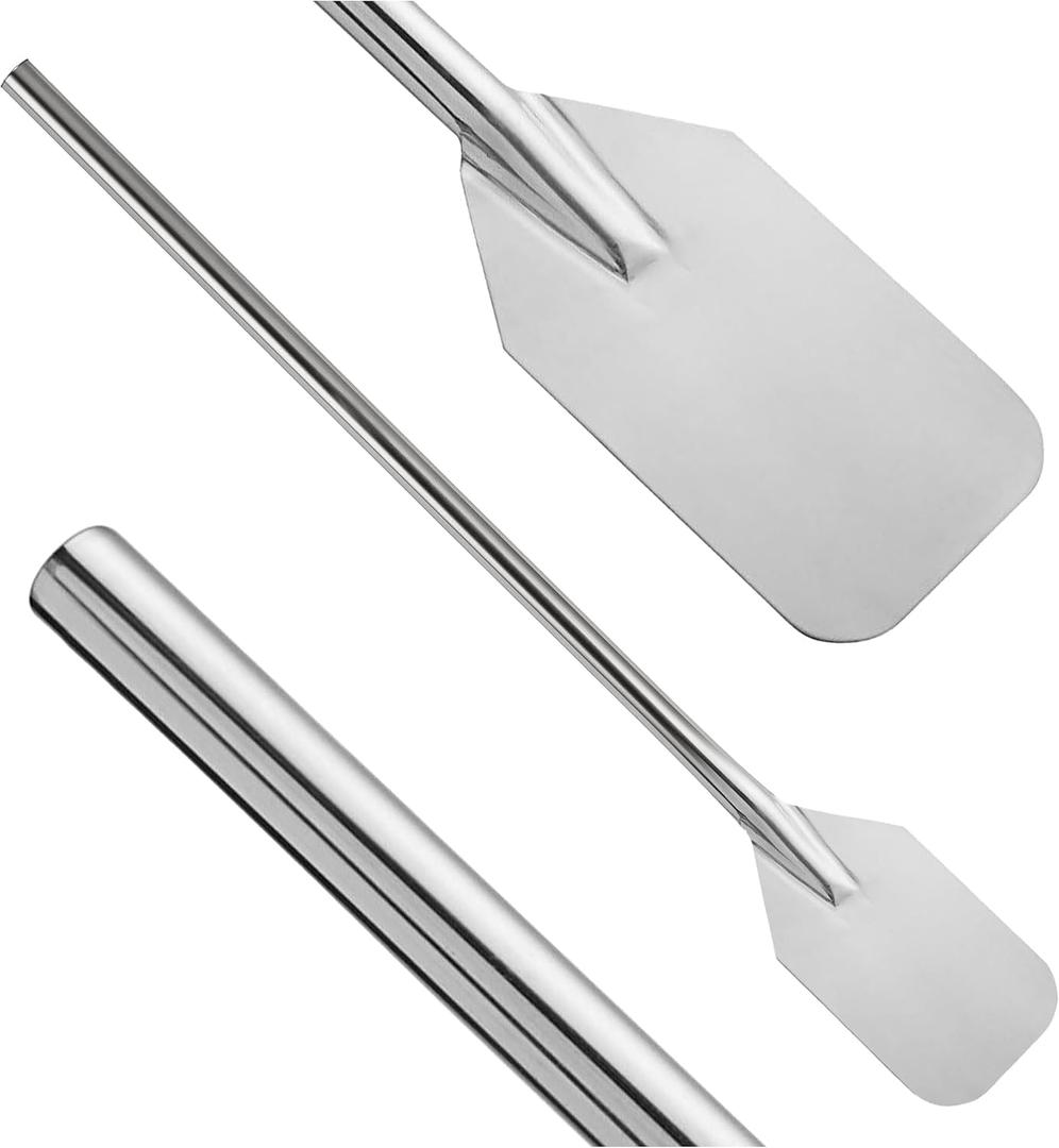 Stainless Steel Mixing Paddle - Heavy-Duty Long Stir Paddle for Large Batch Cooking, Crawfish Boil, Seafood, Shrimp, Crab, Stews, Soups, Stock Pots and Home Use (60-inch Paddle)