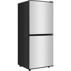 Compact Refrigerator with Freezer 4.2 Cu. Ft. 2-Door Dorm Fridge with Adjustable 7-Level Thermostat, Small Refrigerator with Freezer for Home, RV, College Dorm, Apartment, Office, Silver