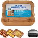 Air Fryer Liners For Ninja Foodi Smart Xl Air Fryer,120Pcs Air Fryer Disposable Paper Liner, Parchment Liners For Ninja FG551 6-in-1 Indoor Grill,Rectangular (Extra large)