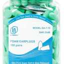 LYSIAN 100 Pairs Slim Foam Ear Plugs for Small Ear Canals Women, 35dB SNR Noise Canceling Sound Blocking Reduction Earplugs for Sleeping, Snoring, Work, Shooting, Studying, Loud Noise