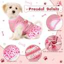 6 Pack Girl Dog Clothes Pet Dress Shirt Female Cute Dog Sundress Puppy Christmas Apparel Clothes Outfits with Ruffles for Pets Cats(Small)