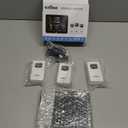 Weather Stations Wireless Indoor Outdoor Thermometer with Multiple Sensors, 7.5" VA Display Weather Forecast Station with Atomic Clock, Temperature, Humidity and Adjustable Backlight for Home