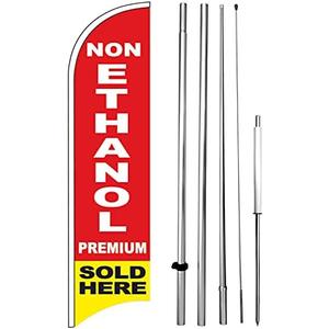 NON ETHANOL PREMIUM SOLD HERE Windless Feather Swooper Flag Banner Sign 15' Tall Kit rb-h