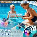 Lehoo Castle Amphibious Remote Control Car, 4WD RC Cars for Boys Age 8-12 with Water Gun, Remote Control Boat for Kids, 2.4 GHz Waterproof RC Trucks, Pool Toys for 6 7 8 9 Year Old Boys, 6 x 5.5 x 7 inches