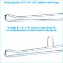 SSWBasics Plastic Grocery Bag Holder - Durable Chrome Stand for Easy Storage - Fits 11½”W x 6”D x 21”H Bags - Compact Unit, 12" W x 12" L x 16" H