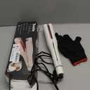 S-Shaped Curling Iron for Beach Waves, 1.5-Inch Barrel with Tourmaline Ceramic & Dual Voltage for Wet & Dry Hair, 30s Fast Heat, 4 Temp Settings (320-410F), Auto Shut-Off (White)