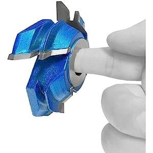 CO-CUTTNER 45-Deg Lock Miter Shaper Cutters 4-Wing, Cutting Height for 3/4”Wood Thickness with Bore 3/4" for Woodworking