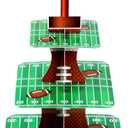 Nuenen Football Theme Party Cupcake Stand Decorations, 3 Tier Cupcake Concession Tower Sports Theme Birthday Dessert Stand Holder for Sports Tailgate Party Supplies Decoration (Football)