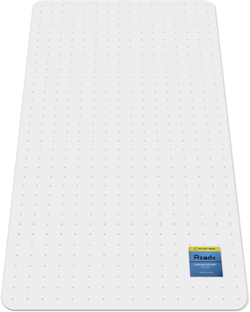 Azadx Heavy Duty Office Chair Mat for Carpet - 32" x 55" Hard Material Slip Resistant Protector for Home Office Easy Glide Desk Floor Mat