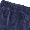 Kids Tales Baby Boys Girls Velvet Sweatsuit Cute Ear Hooded Fleece Pullover and Pants Outfits Set (Blue)