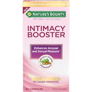 Nature's Bounty Optimal Solutions Intimacy Booster, Clinically Shown to Enhance Sexual Pleasure and Arousal, 60 capsules, 30 Total Servings